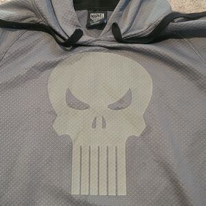 Marvel Punisher Gray Sweatshirt Hoodie Size LG